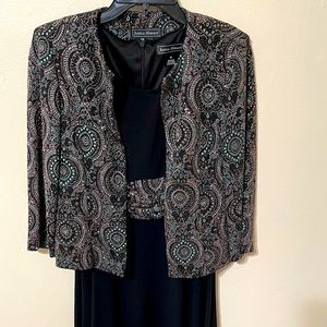 Black dress with coat party dress Jessica Howard